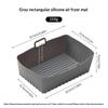 Air Fryer Silicone Pot Air Fryer Liner Heat Resistant Air Fryer Bake Silicone Basket Rectangle Baking Pan For Oven Microwave