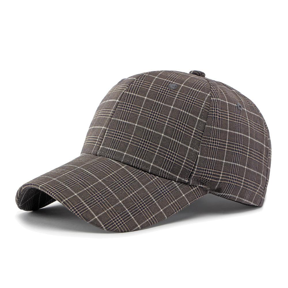 Men's Summer Plaid Baseball Cap Women's Outdoor Sunscreen Hat