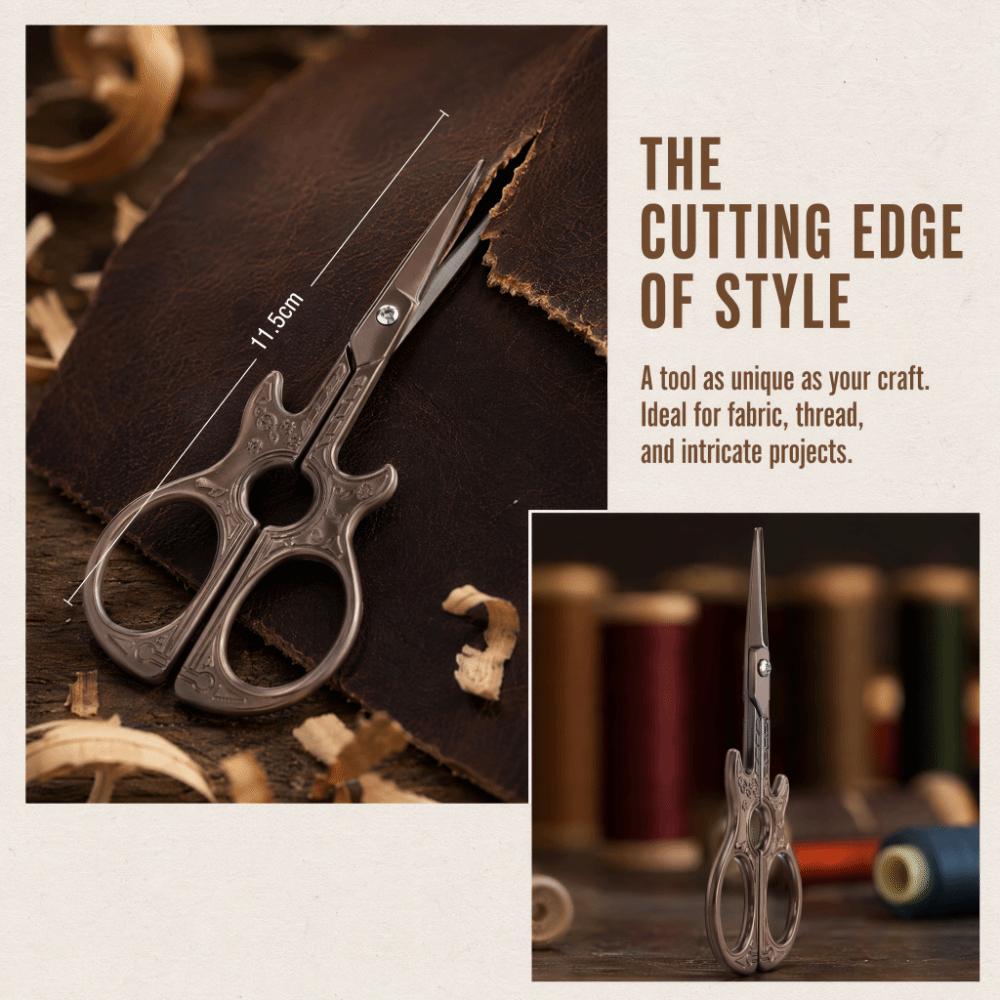 Guitar Pattern DIY Scissors Stainless Steel Cutting Scissors Sewing Scissors For DIY Crafting