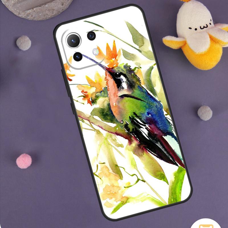 Hummingbird and Flowers Case For Xiaomi 15T Pro 13T 14T 14 15 Ultra 17 Pro Max POCO F8 Pro F5 F6 F7 X5 X6 X7 Cover