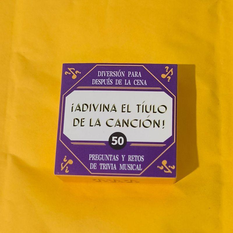 5.3x5.3cm Spanish After Dinner Card Game Mini Size Word Guessing Board Game Guess Song & Word Trivia Cards Party & Game Night