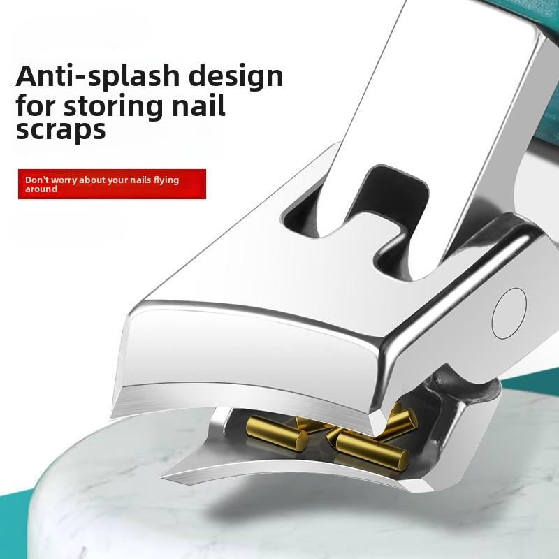 3-Piece Sets New Portable Nail Clippers Bevel Nail Clippers Stainless Steel Splash Resistant Nail Scissors Set with Storage Box