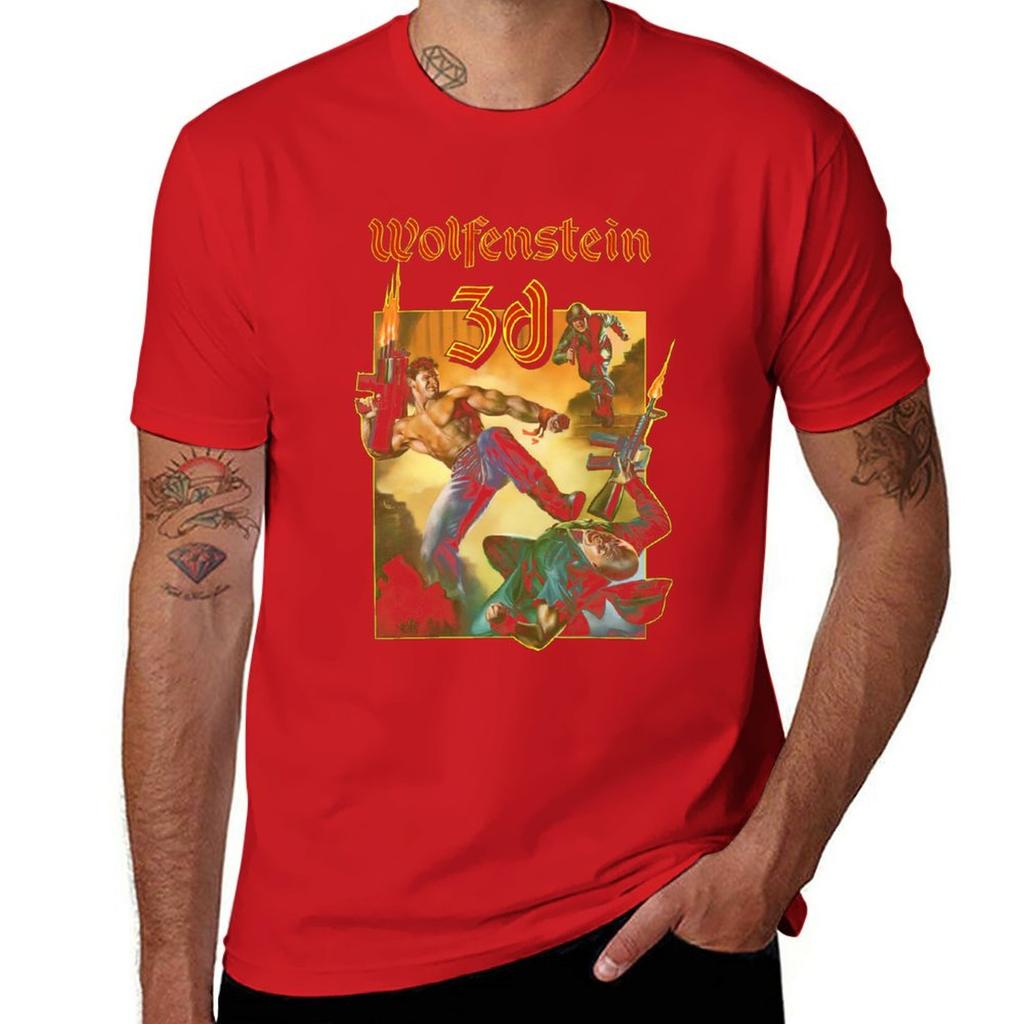 Wolfenstein 3D, Design T-Shirt Sommer Tops Jungen Weiß Kawaii Kleidung Herren T-Shirts