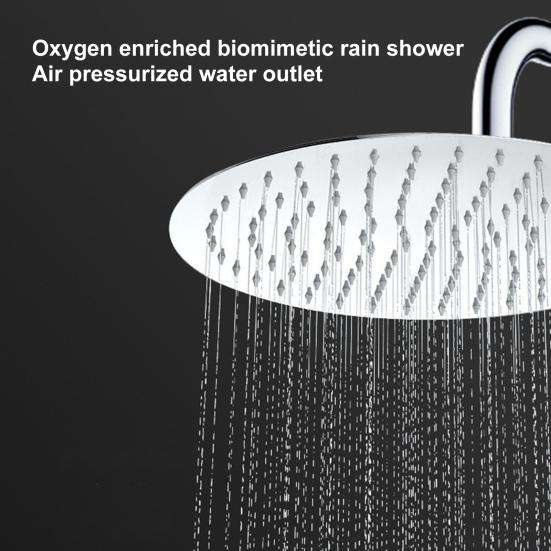 Large Stainless Steel Shower Head 360 Degrees Water Discharge High Pressure Rainfall