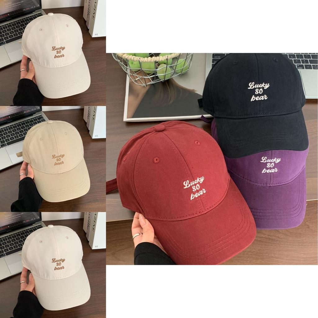 Baseball Cap Women Spring Summer Cotton Embroidered Letter Sun Protection Casual Style