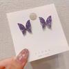 Schmetterling Ohrringe für Frauen Punk Strass Stil süße Mädchen Zirkon Ohrstecker Schmuck