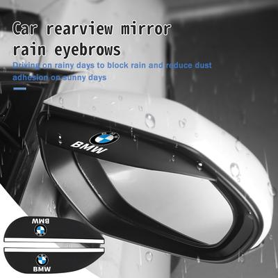 2pcs Car Rearview Mirror Rain Rainy Shield Guard Rain Eyebrows For Performance X1 M3 M6 F01 F02 E34 E36 E60 F10 F20 X6