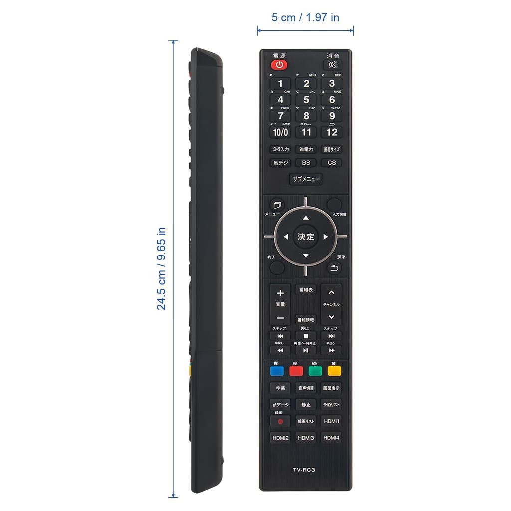 TV Remote Control TV-RC3 fit for GREEN HOUSE Green House TV Remote Control GH-TV43BGE-BK GH-TV50DGE-BK GH-TV50DM-BK GH-TV50D-BK GH-TV43BM-BK