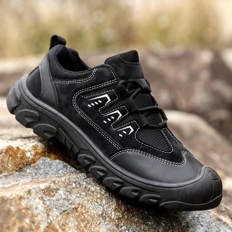 Hiking shoes casual outdoor labor insurance shoes men's medium help supply anti-collision non-slip soft-soled mountain shoes breathable