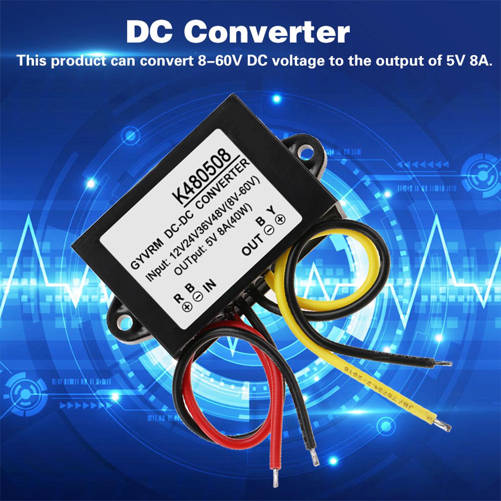 

DC DC 12V 24V 36V 48V to 5V 8A Buck Converter Step Down Power Supply Module