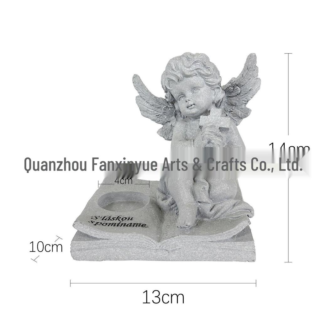Angel Resin Candle Holder Ornament for Home Decor
