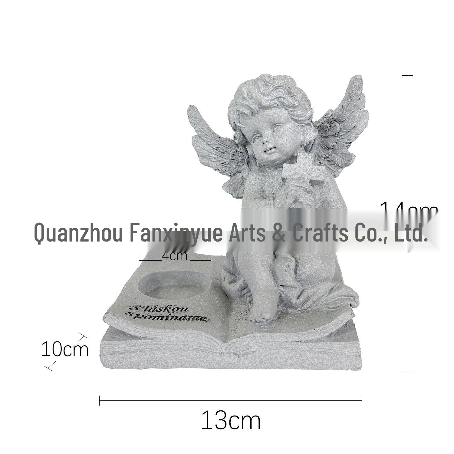 Орнамент-подсвечник из смолы в виде ангела для домашнего декора