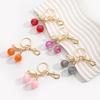 Sparkling Cherry Bag Accessory Fashion Keychain Alloy Resin Texture Cherry Keyrings Perfect for Party and Casual Outfits