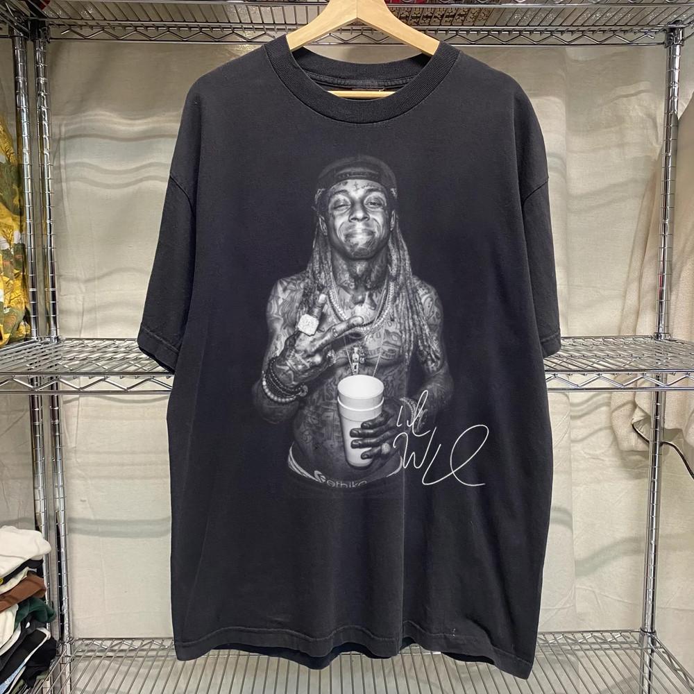Rare Signature Lil Wayne Black Short Sleeve Size S-2345XL T-Shirt BM1681 Unisex T-Shirt XXL