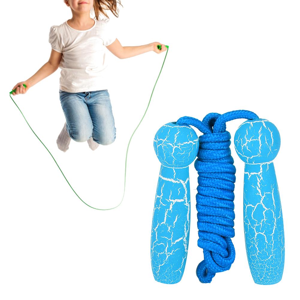 Wooden Adjustable Skipping Rope Fitness Children Students Adult Jump Ropes ToyBlue