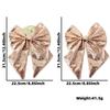 Holiday Sparkling Bow Sequin Pearl Cotton Bow Christmas Tree Set Decoration