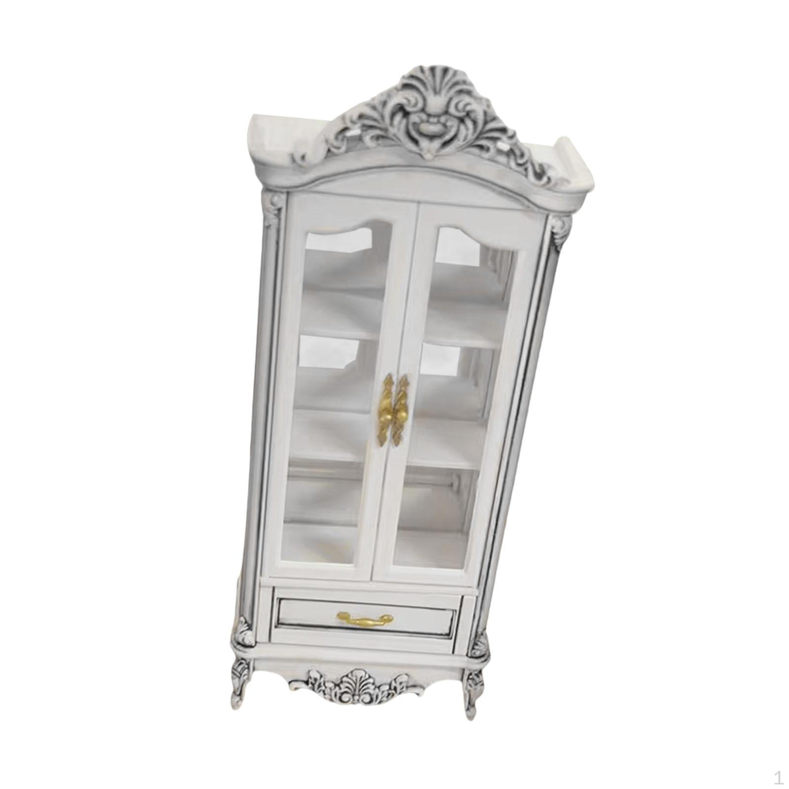 

1:12 Кукольный шкафчик может открываться реквизит мебель Double White