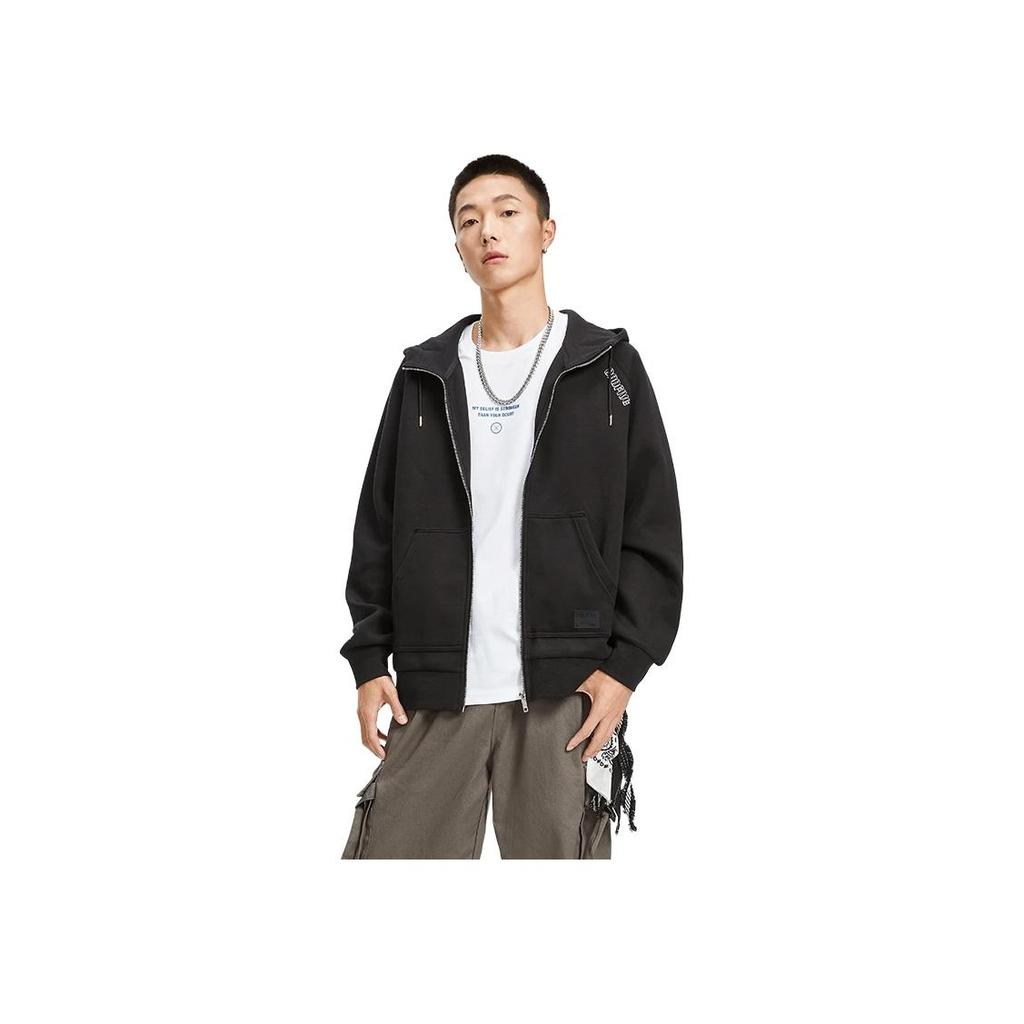 Li Ning Badfive Sports Basketball Series Casual Hooded Jacket Men Jacket Black AWDR419-2