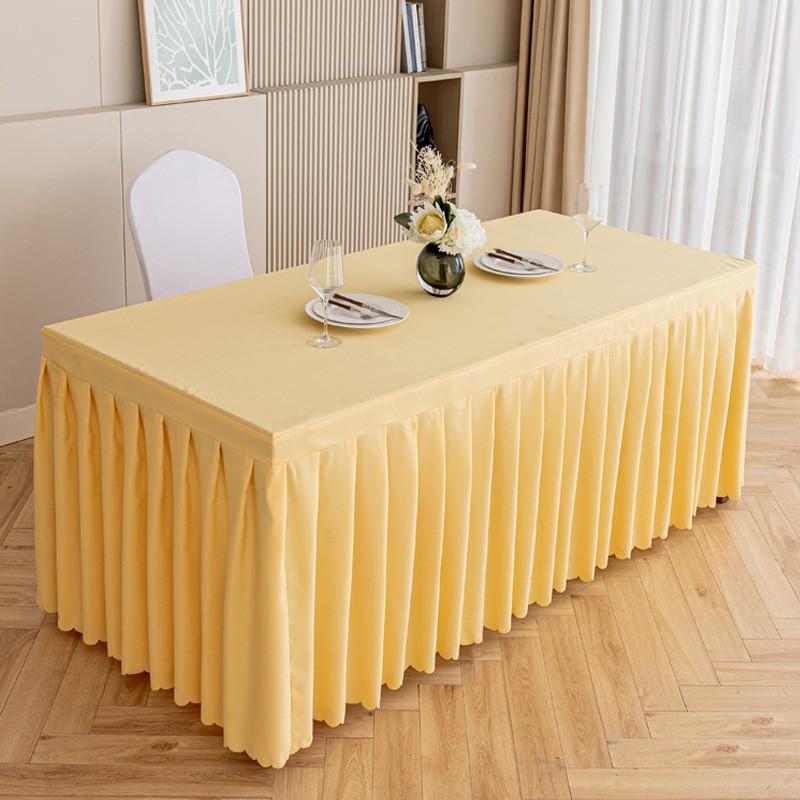 Modern Minimalist Table Skirt Hotel Conference Banquet Rectangular Dining Tables 120-240cm Length