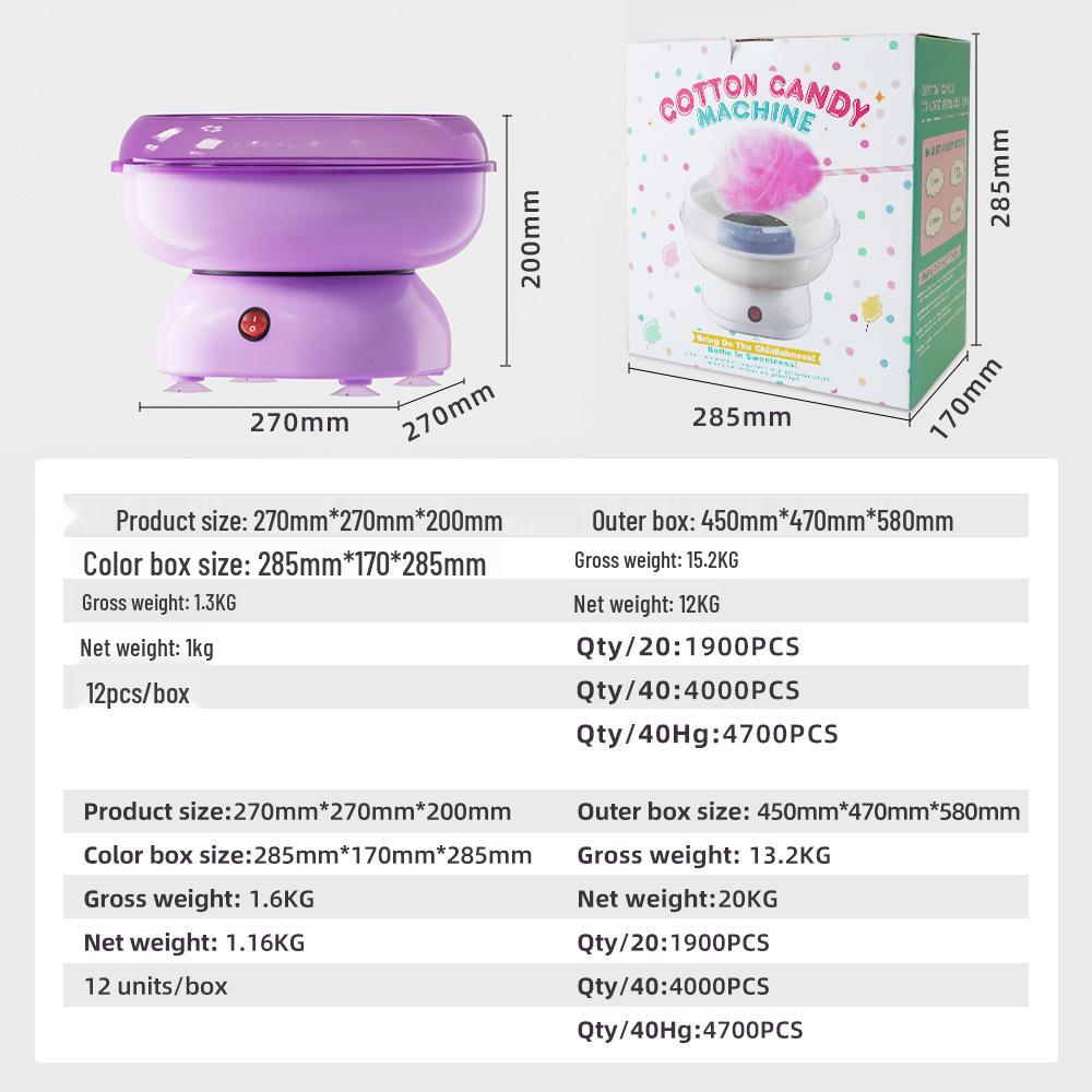 Automatický elektrický mini stroj na cukrovou vatu pro domácnost - Zábava pro děti