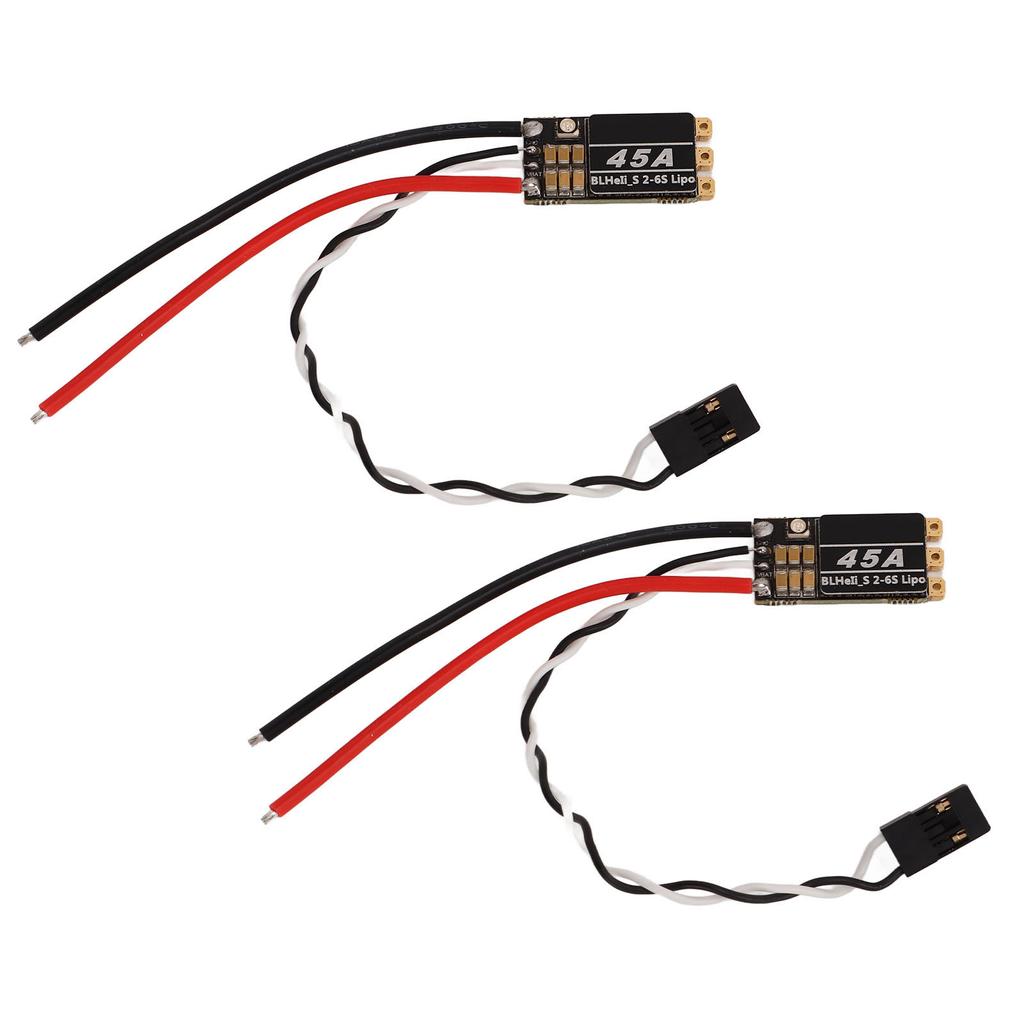 45A Brushless ESC Speed Controller RC Drone ESC with LED Light for FPV Crossing Drone Four Axes Drone 2pcs
