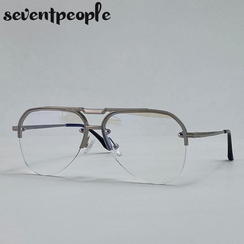 Steampunk Semi-Randloze Piloot Zonnebril Heren Luxe Merk Vintage Oversized Ovalen Zonnebril Voor Mannen Klassiek Metaaltinten