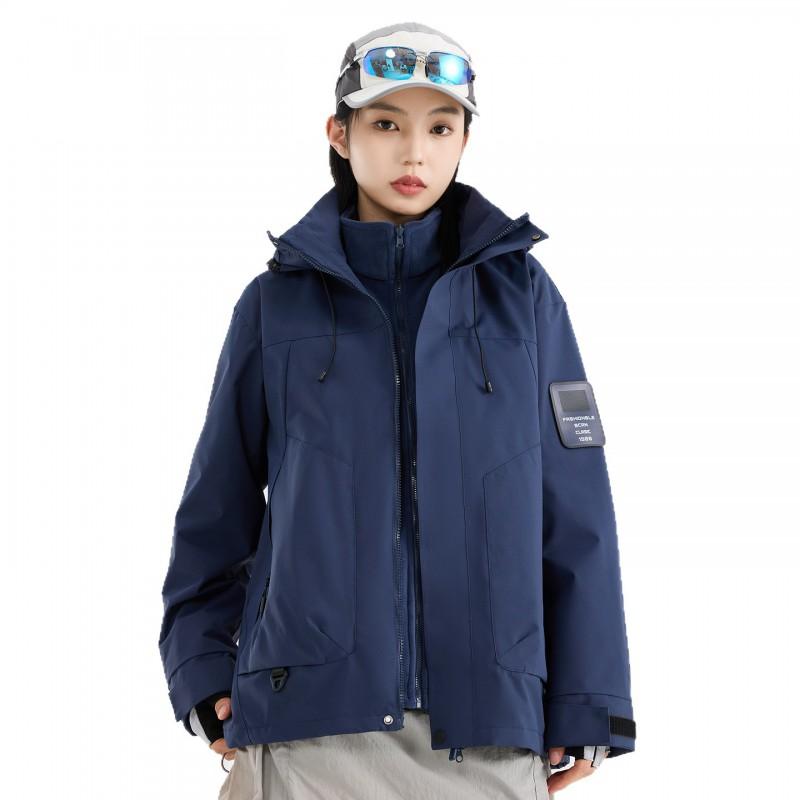 3-in-1 Waterproof Windproof Jacket Men Women Outdoor Hiking Trekking