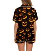 Women's Casual Fashion Halloween Printed Short Sleeve Home Suit
