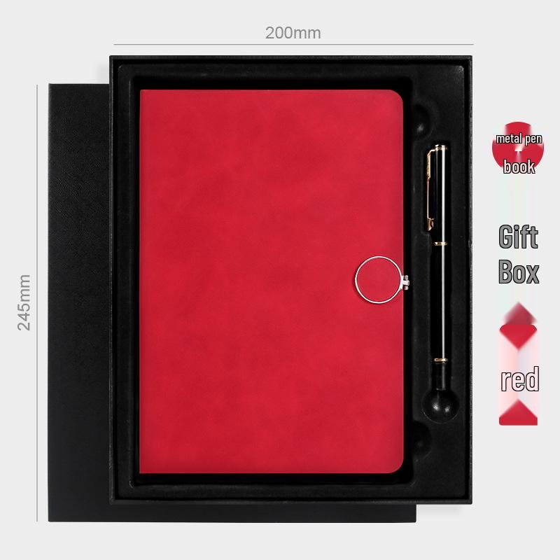 Custom Logo A5 Leather Notebook with Buckle for Business Meetings