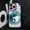 Cartoon Cute Shark Phone Case For iPhone 16,15,14,13,12,11,8,7,Pro,Max,Plus,Mini,XS,SE Anti Fall Black Matte Hard