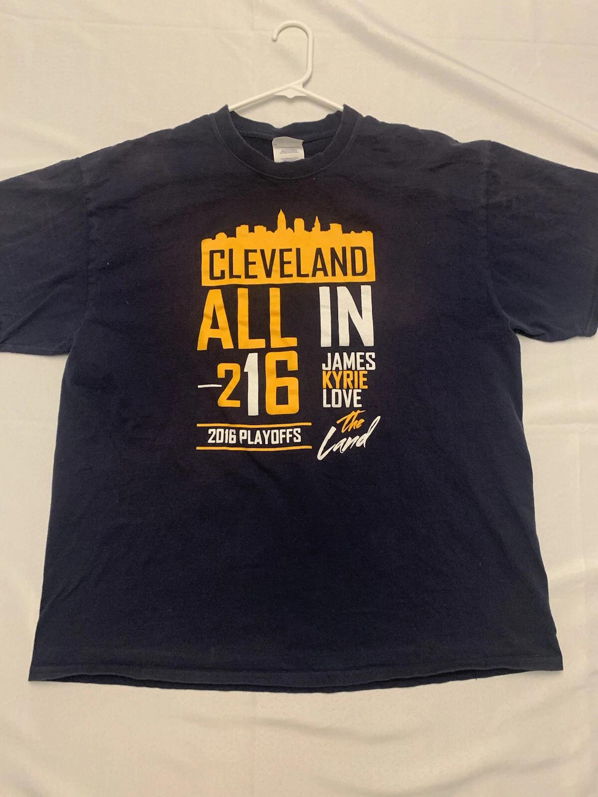

Cleveland Cavaliers 2016 Playoffs Men s XL T-shirt Short Sleeve All In Navy Blue 2XL