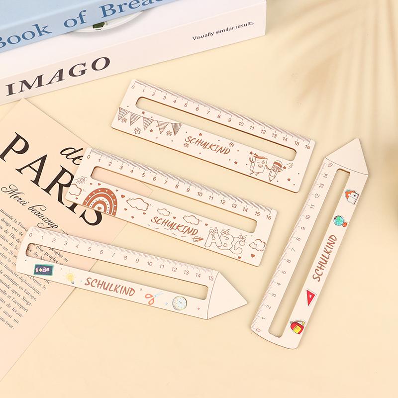Wooden Size Children'S Learning Ruler For Back To School Season Children'S Commendation Gift For Back To School Season