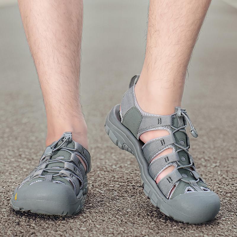 FashionSummer Men's Breathable Sandals Leisure and Comfortable Style Outdoor Beach Walking Shoes Men's Breathable Oversized Shoes 38-48