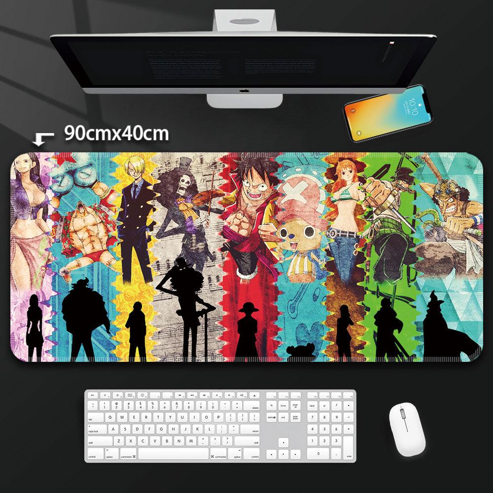 Boys ONE PIECE Leather Mouse Pad Oversized Boys Animation E-sports Game Keyboard Pad Luffy Computer Desk Pad Office Mouse Pad