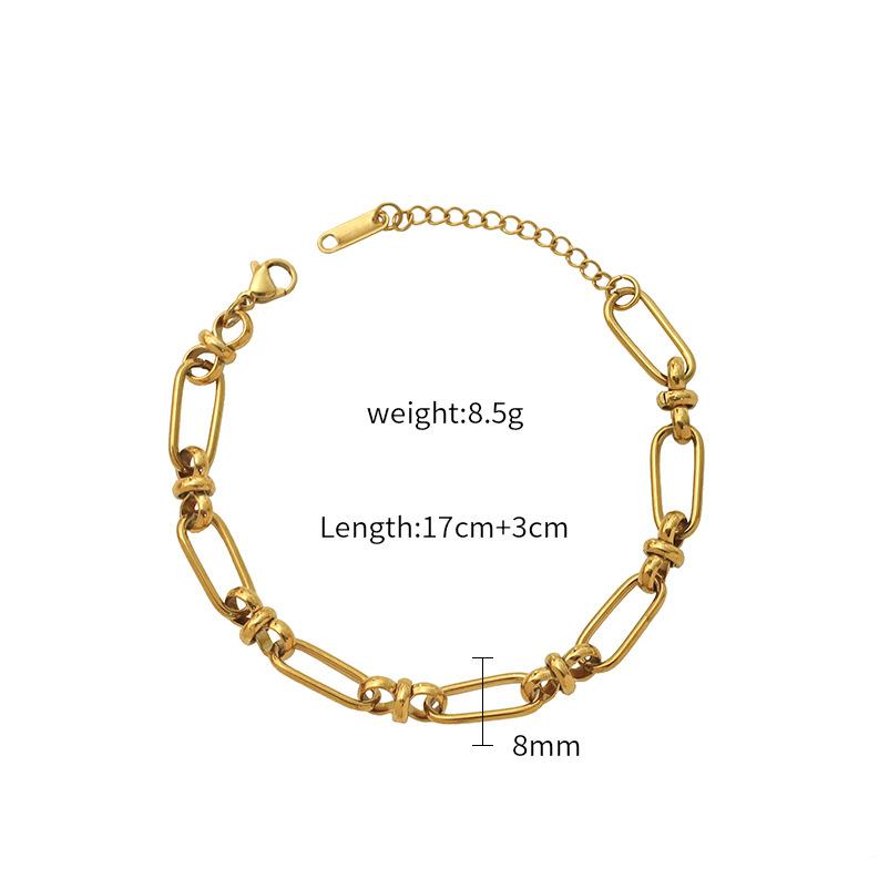 Trend Accessories Fashion Stainless Steel Bracelet Hollow Round Versatile Titanium Steel Light Luxury Women'S Jewelry