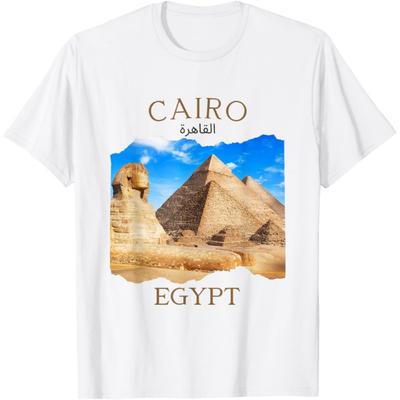 Kairo Ägypten Pyramiden 'Kairo' auf Arabisch Ägyptischer Urlaubs-T-Shirt
