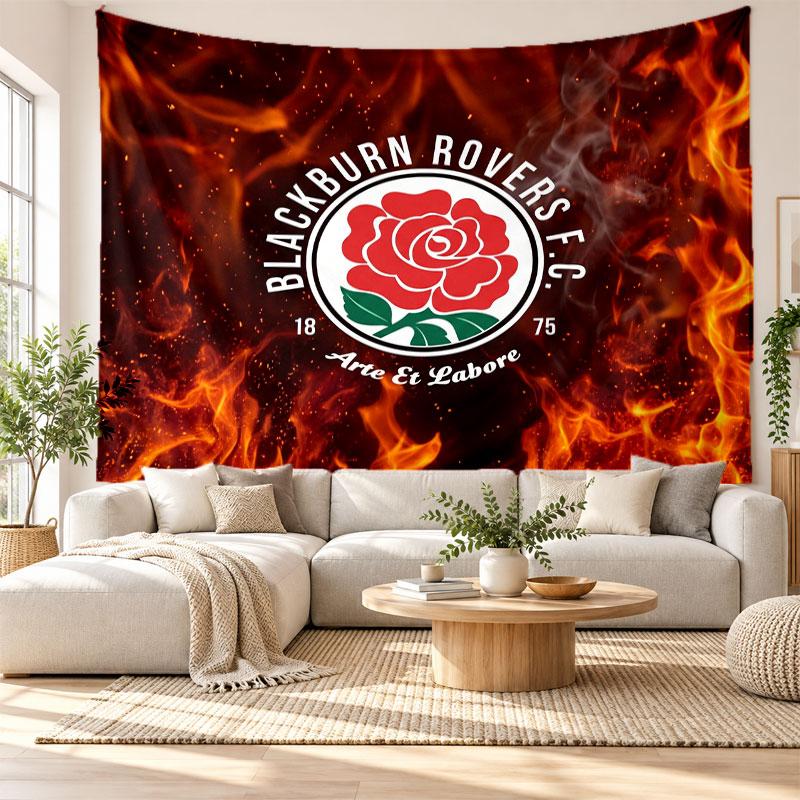 Blackburn Rovers Football Wall Tapestry, Soft Fabric Wall Hanging, Decorative Backdrop For Bedroom Home Wall Art
