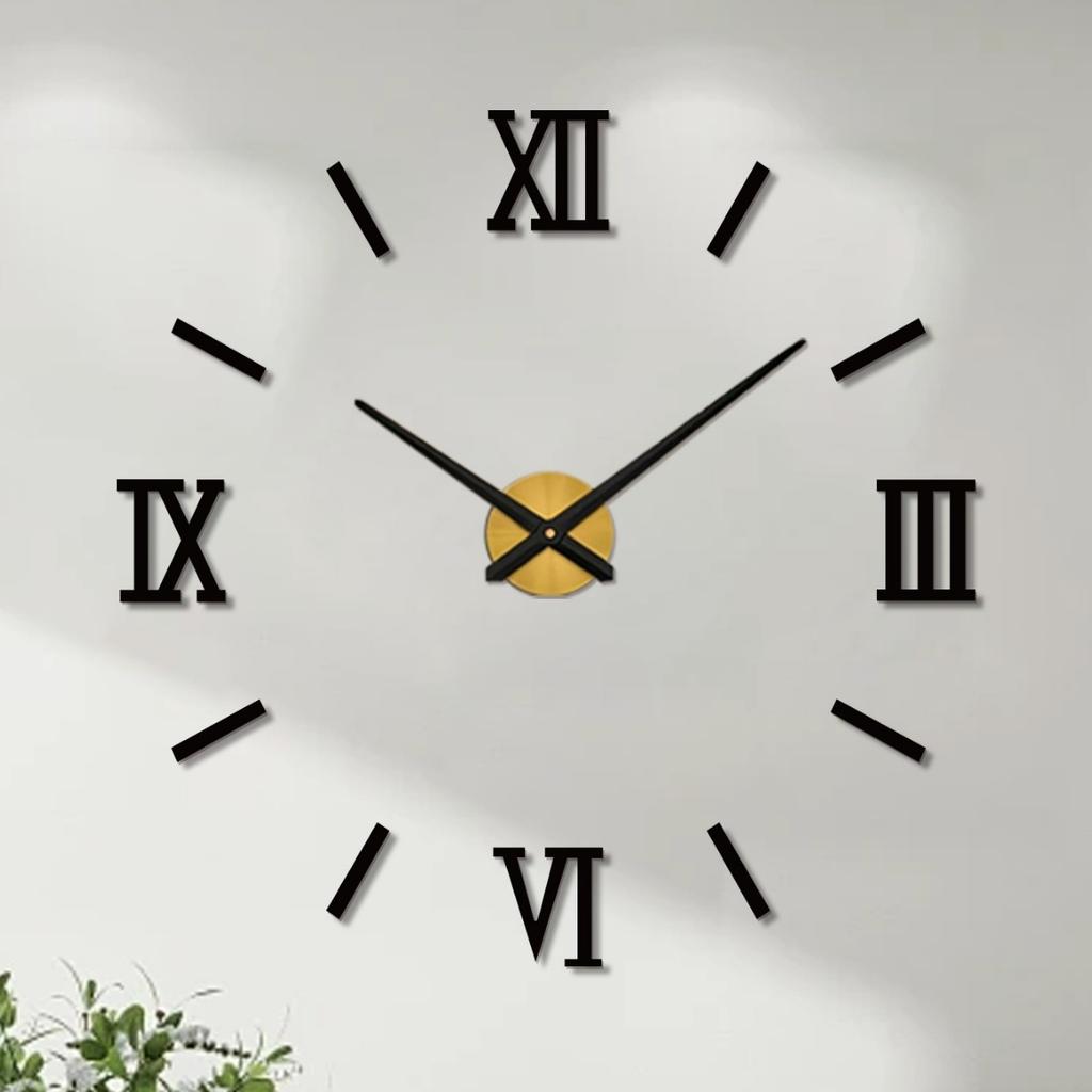 Creative DIY Clock Wall Clocks, Roman Art Clocks, Simple Wall Clocks Without Drilling Holes, Living Room Decorative Wall Clocks