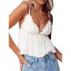European and American Drawstring Lace Top Fashion Sling Lace-Collared Blouse Women