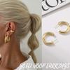 Gold Hoop Earrings Set for Women, 6 Pairs 14K Gold Plated Lightweight Hypoallergenic Chunky Open Twisted Hoops Earrings Pack Jewelry