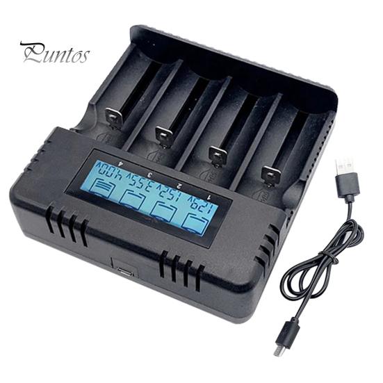4 Slot 18650 Smart Charger with LCD Display Fast Stable And User-Friendly Ample Capacity Battery Charger for 26500 AA/AAA