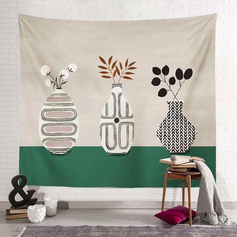 Botanical Art Tapestry Minimalist Design Unique Wall Decor for Living Room Perfect Gift for Plant Lovers