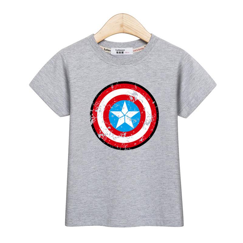 

3-13T Детская ретро-футболка с изображением щита, топы с пентаграммой для мальчиков, летняя рубашка с короткими рукавами, хлопковая одежда 100cm