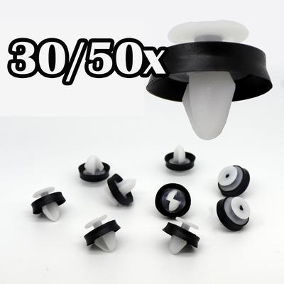30/50X Für Peugeot 301 307 Vorne Hinten Innen Kunststoff Moulding Trim Haltesäule Clips Tür Karte Panel Dichtung ring Seite Rock