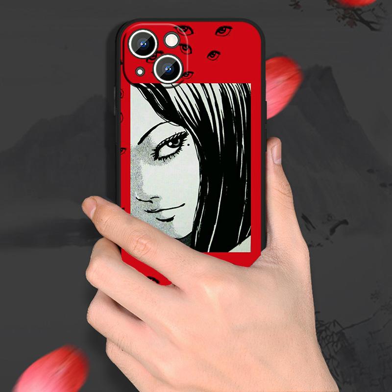 For Apple iPhone 13 12 mini 11 XS Pro Max XR 8 7 6S 6 5S 5 Plus Cover Junji Ito Tomie Soft Silicone Back Phone Case