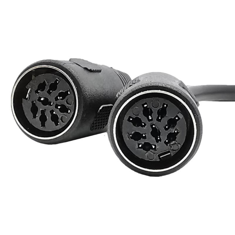 8 Pin DIN Splitter Y Adapter Cable 1 Male to Two Female Splitter for Speakers