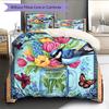 Blue Bird  Pattern Bedding Quilt Set  Home Decoration  Gift (1 * duvet cover + 2 * pillowcase, without core)