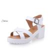 Elegant Women Platform Sandals With Open Toe For Casual Summer Wear In Weave Design
