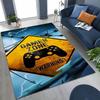 New Gamer Zone Game Controller Cartoon Playroom Rug for Bedroom Living Room Sofa Home Doormat Decor, Kid Non-slip Floor Mat