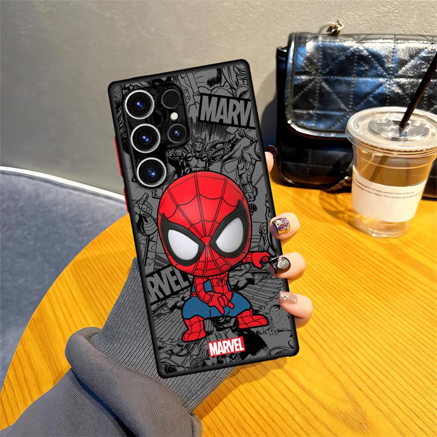 

Cartoon Marvel Groot Spiderman Back Phone Cover Case for Samsung Galaxy S22 Plus S21 S23 Ultra S9 S25 Edge S20 S24 FE S10 Galaxy S9